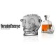 Frapiera sticla in forma de craniu