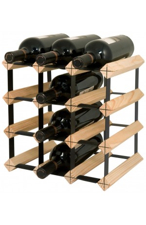 Raft lemn natur 12 sticle